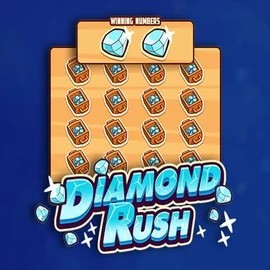 Diamond Rush slot logo by Hacksaw Gaming at Fridayroll Casino