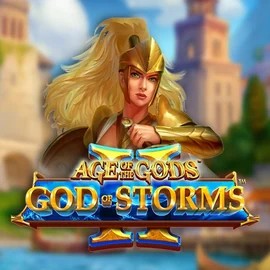 Age Of The Gods: God Of Storms 2 online game logo by Playtech on fridayroll-casino.eu