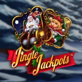 Jingle Jackpots slot logo by Dragon Gaming at Fridayroll Casino