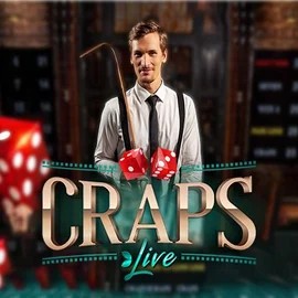 Official Live Casino logo: Live Craps by Evolution at Fridayroll Casino
