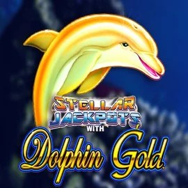 Dolphin Gold with Stellar Jackpots logo by Lightning Box Game Fridayroll Casino