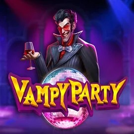 Vampy Party online game logo by Pragmatic Play on fridayroll-casino.eu